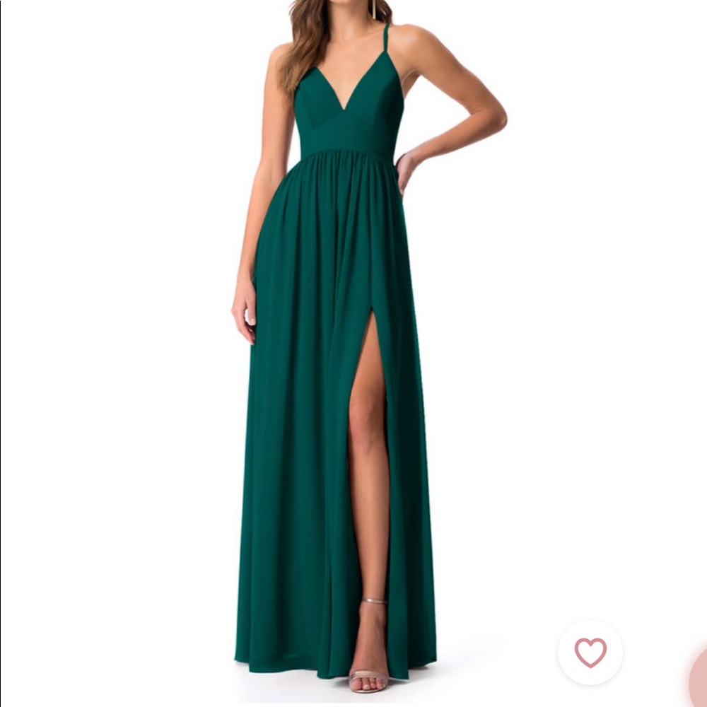 Green bridesmaids dress